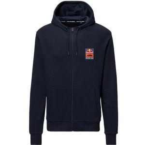 KTM Лого Zip Hoodie синьо-оранжево