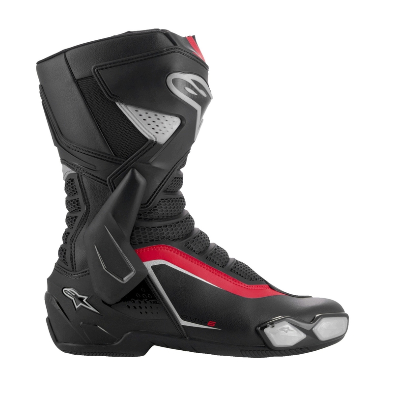 Alpinestars SMX-6 3 черно-сребристо-червени ботуши за мотоциклет