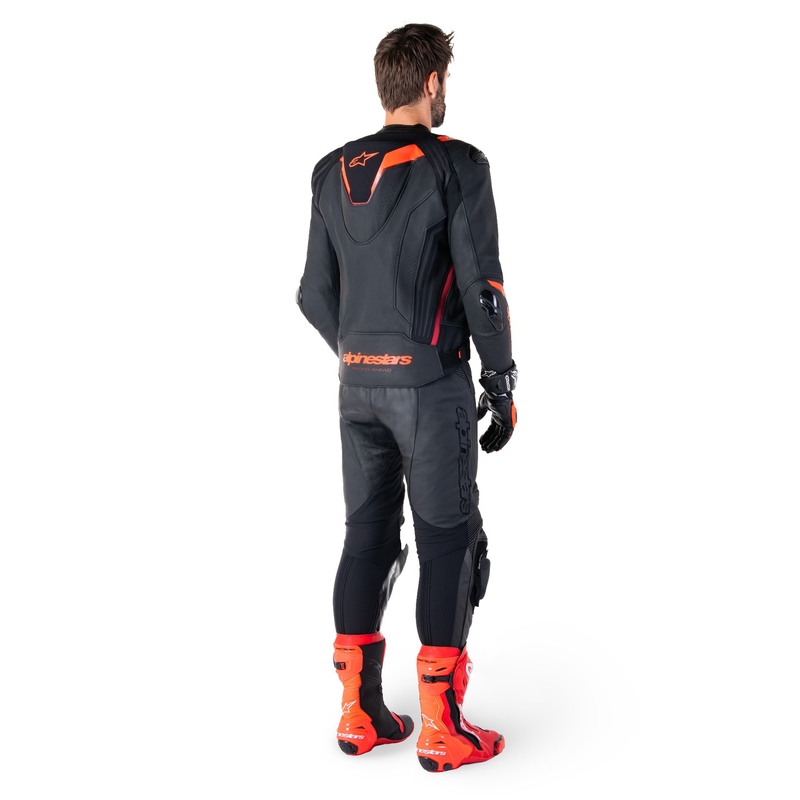 Alpinestars Missile 3 Ignition Black-Fluo Red-Dark Red Кожено мотоциклетно яке