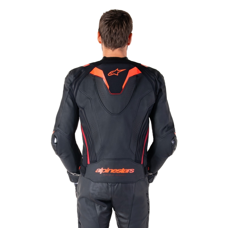 Alpinestars Missile 3 Ignition Black-Fluo Red-Dark Red Кожено мотоциклетно яке