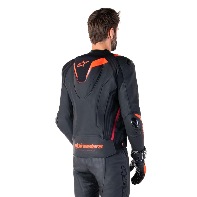 Alpinestars Missile 3 Ignition Black-Fluo Red-Dark Red Кожено мотоциклетно яке
