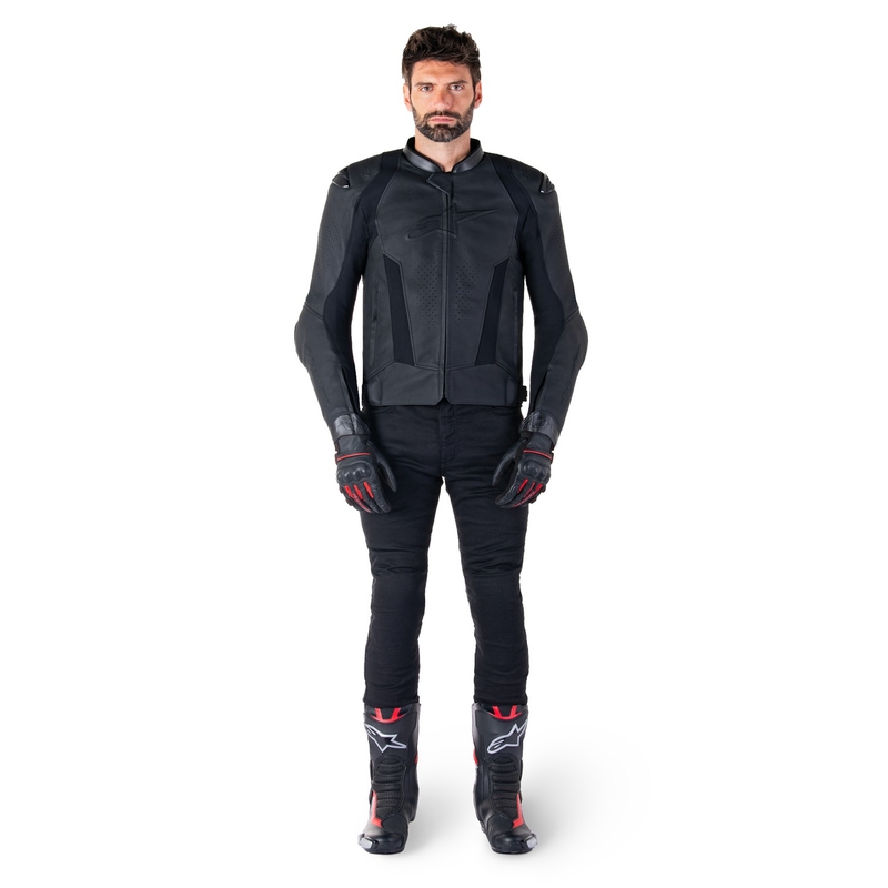 Alpinestars Missile 3 Черно кожено мотоциклетно яке