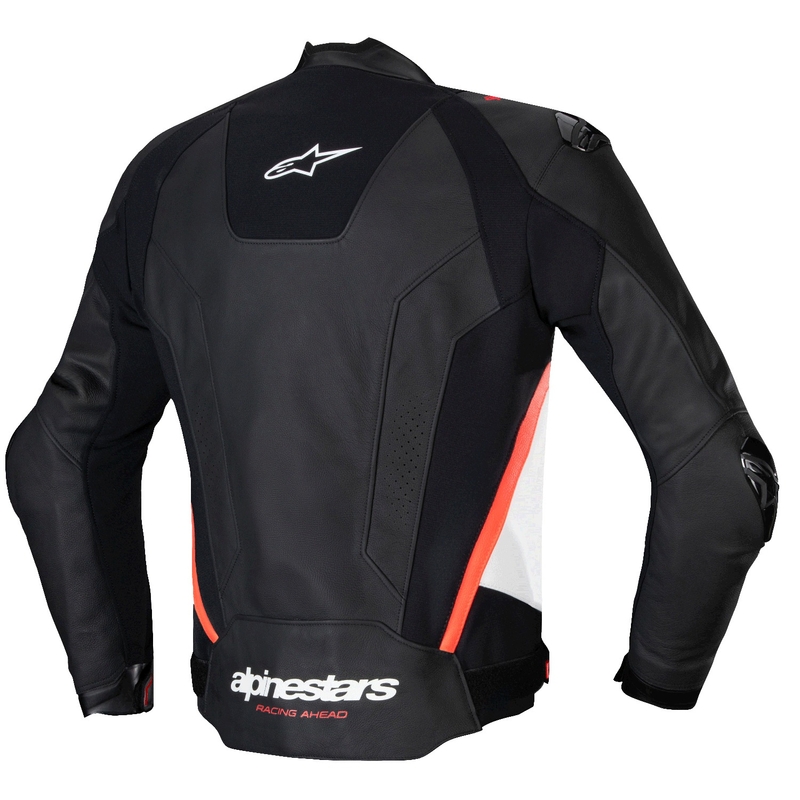 Alpinestars Missile 3 Black-White-Fluo Red Кожено мотоциклетно яке