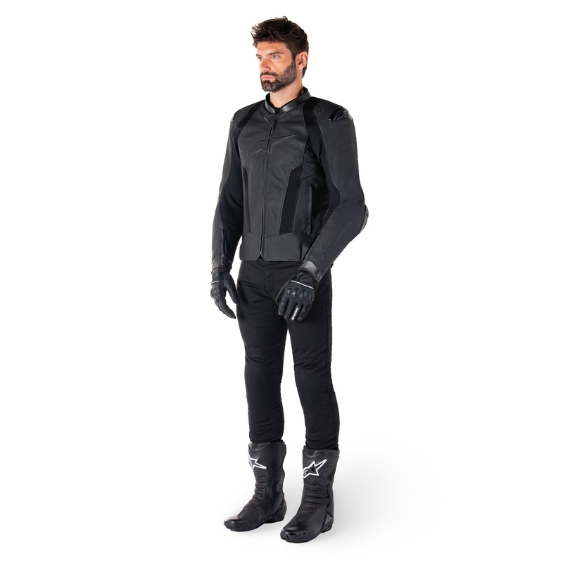 Alpinestars Missile 3 Airflow Черно кожено яке за мотоциклет