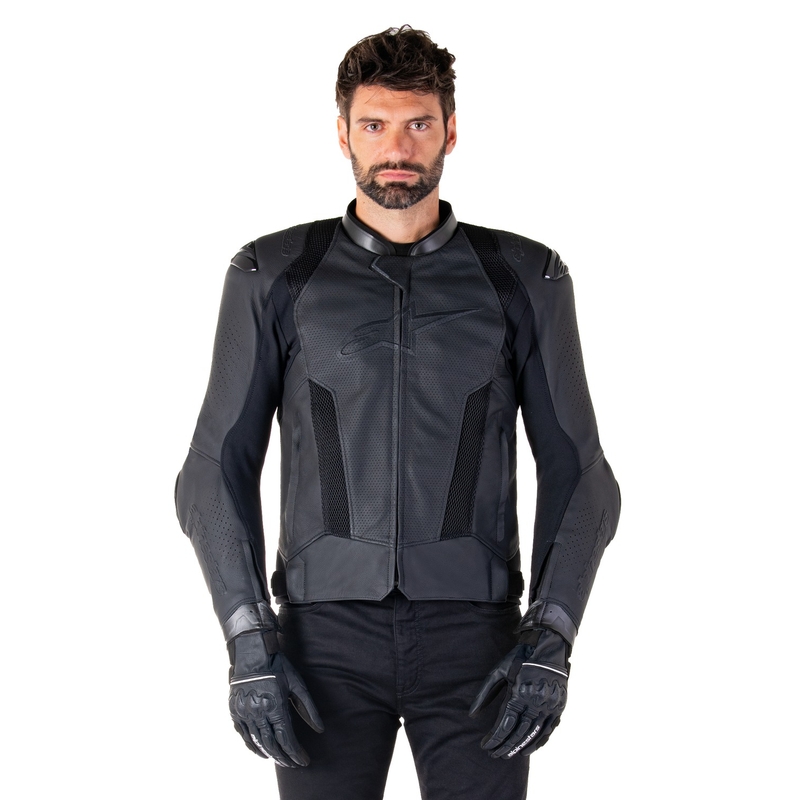 Alpinestars Missile 3 Airflow Черно кожено яке за мотоциклет