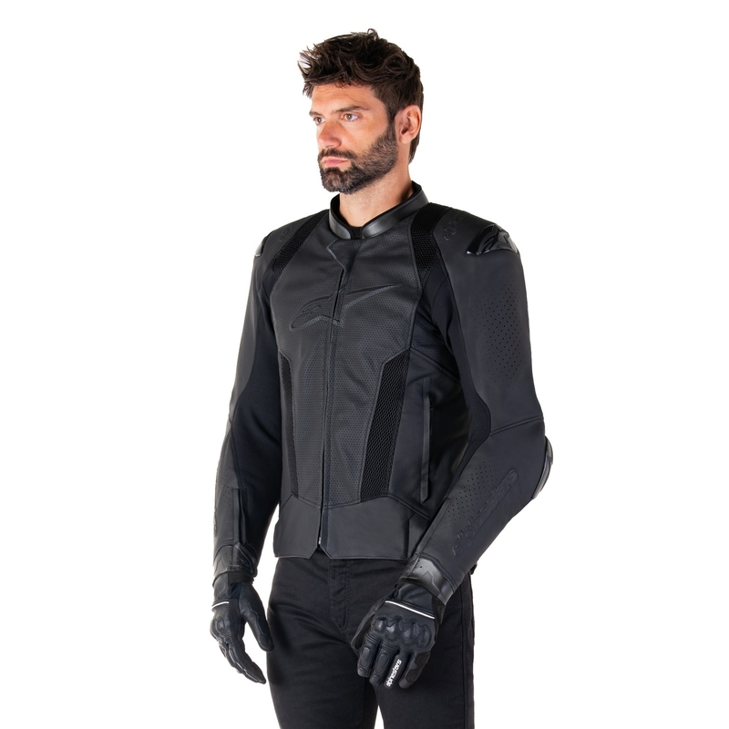 Alpinestars Missile 3 Airflow Черно кожено яке за мотоциклет