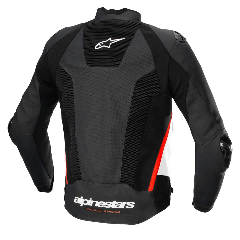 Alpinestars Missile 3 Airflow Black-White-Fluo Red Кожено мотоциклетно яке