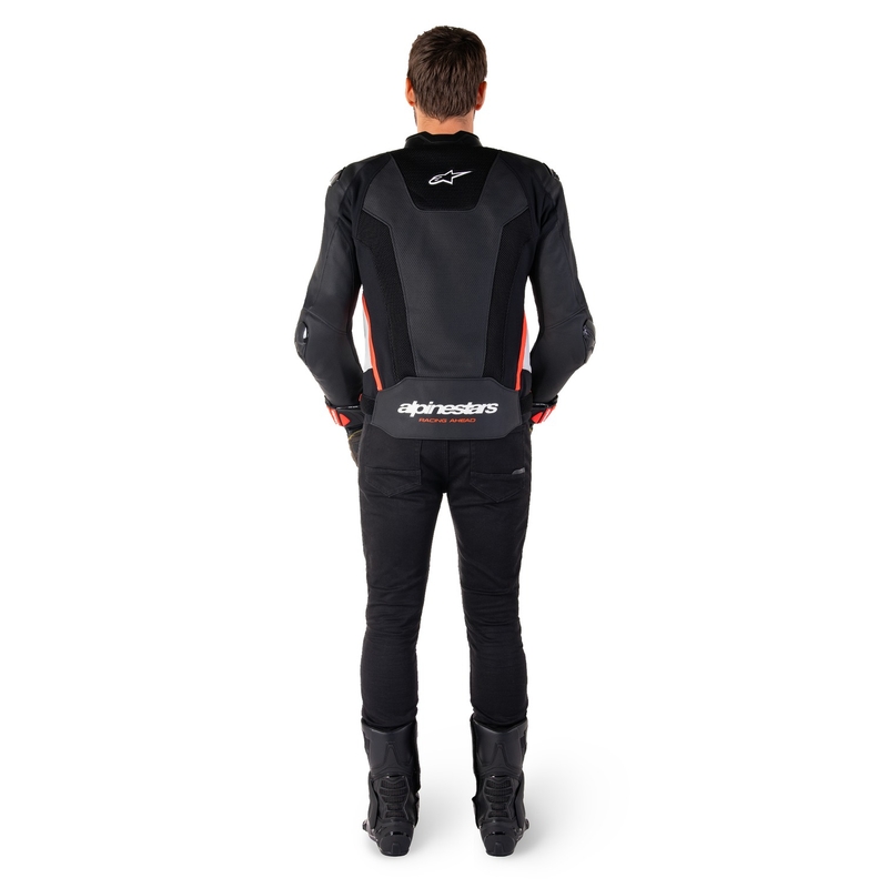 Alpinestars Missile 3 Airflow Black-White-Fluo Red Кожено мотоциклетно яке
