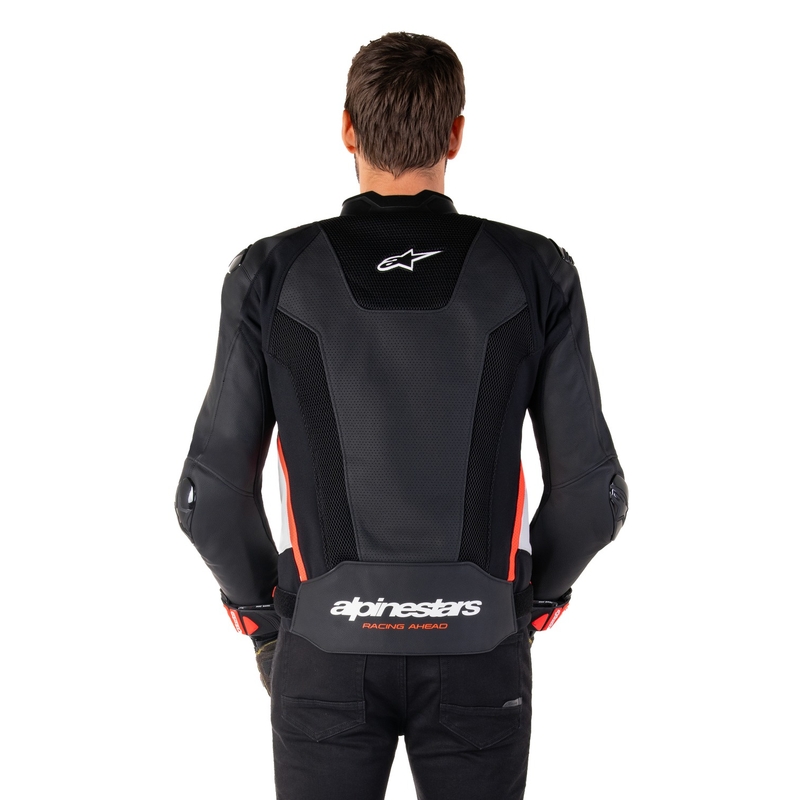 Alpinestars Missile 3 Airflow Black-White-Fluo Red Кожено мотоциклетно яке