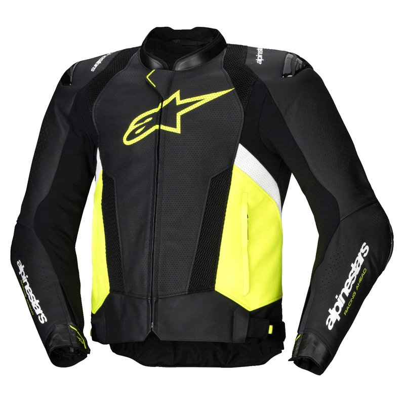Alpinestars Missile 3 Airflow Black-Fluo Yellow-White Кожено мотоциклетно яке