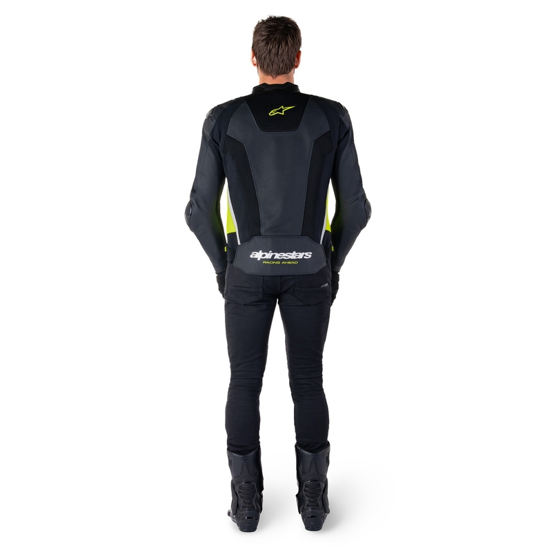 Alpinestars Missile 3 Airflow Black-Fluo Yellow-White Кожено мотоциклетно яке