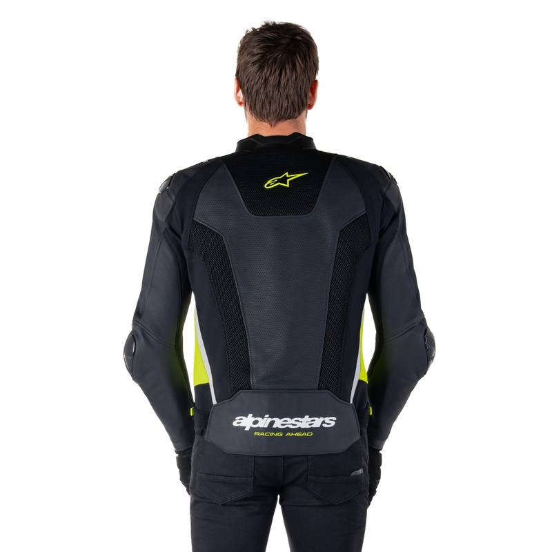 Alpinestars Missile 3 Airflow Black-Fluo Yellow-White Кожено мотоциклетно яке