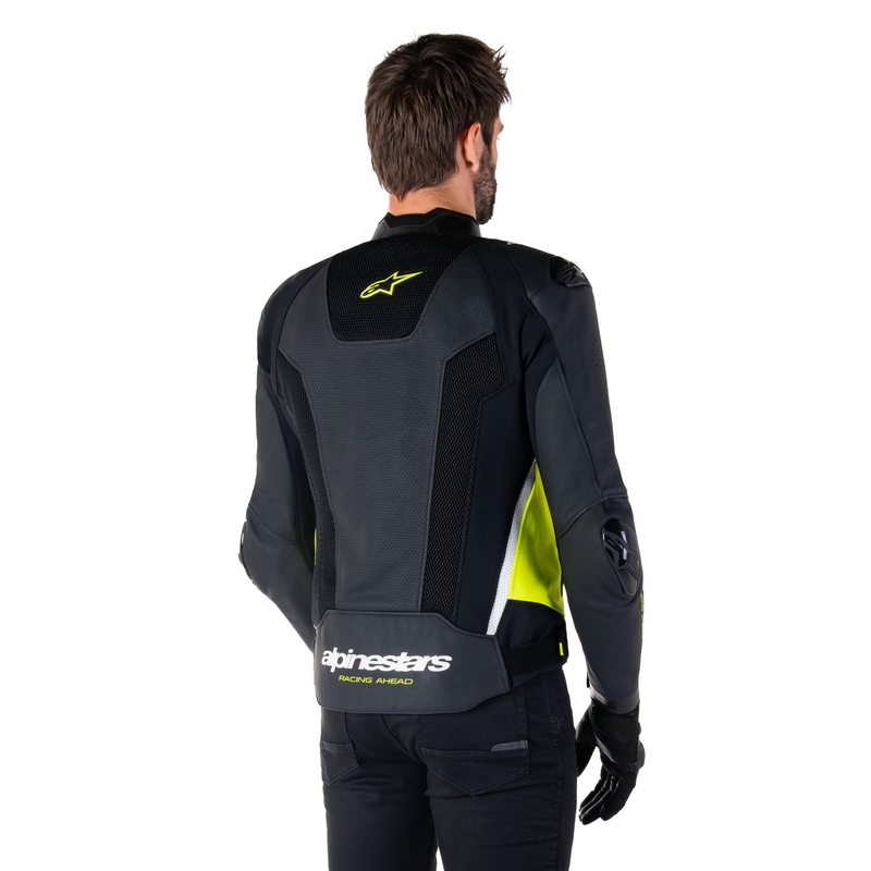 Alpinestars Missile 3 Airflow Black-Fluo Yellow-White Кожено мотоциклетно яке