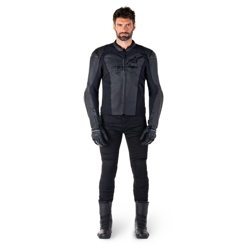 Alpinestars Faster 3 Черно кожено мотоциклетно яке