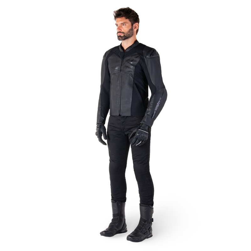 Alpinestars Faster 3 Черно кожено мотоциклетно яке