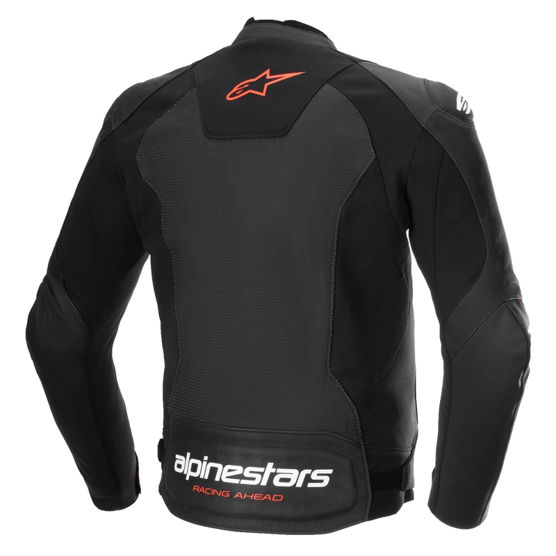 Alpinestars Faster 3 Airflow Black-Fluo Red Кожено мотоциклетно яке