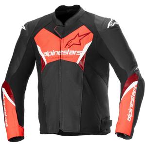 Alpinestars Faster 3 Airflow Black-Fluo Red Кожено мотоциклетно яке
