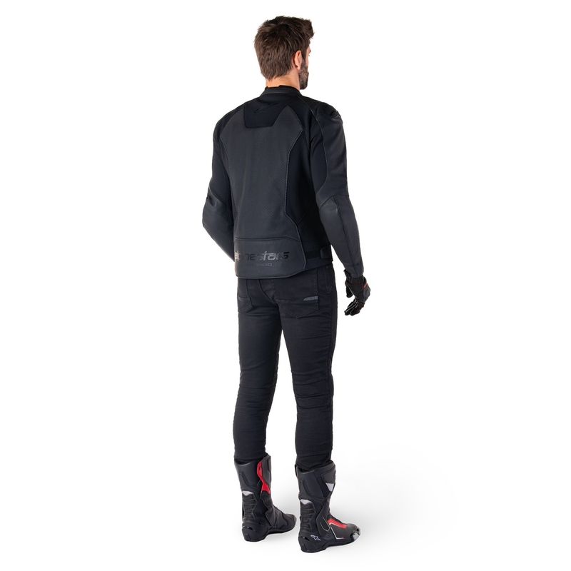 Alpinestars Faster 3 Airflow Черно кожено мотоциклетно яке
