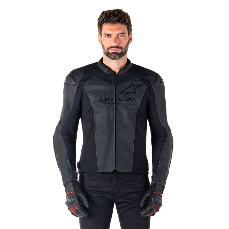 Alpinestars Faster 3 Airflow Черно кожено мотоциклетно яке