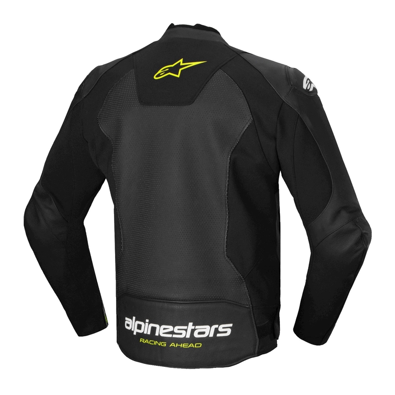 Alpinestars Faster 3 Airflow Black-White-Fluo Yellow Кожено мотоциклетно яке