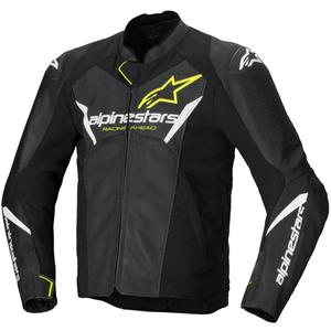 Alpinestars Faster 3 Airflow Black-White-Fluo Yellow Кожено мотоциклетно яке