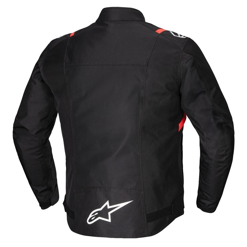 Alpinestars T-SPS 2 Водоустойчиво яке за мотоциклети в черно, бяло и флуоресцентно червено