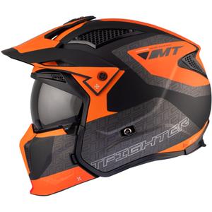 Отворена каска с маска MT Streetfighter SV Totem B4 black-grey-orange