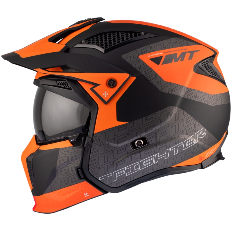 Отворена каска с маска MT Streetfighter SV Totem B4 black-grey-orange