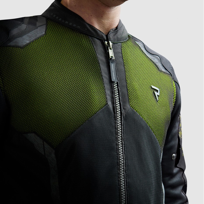 Мотоциклетно яке Rebelhorn Jax black-fluo yellow