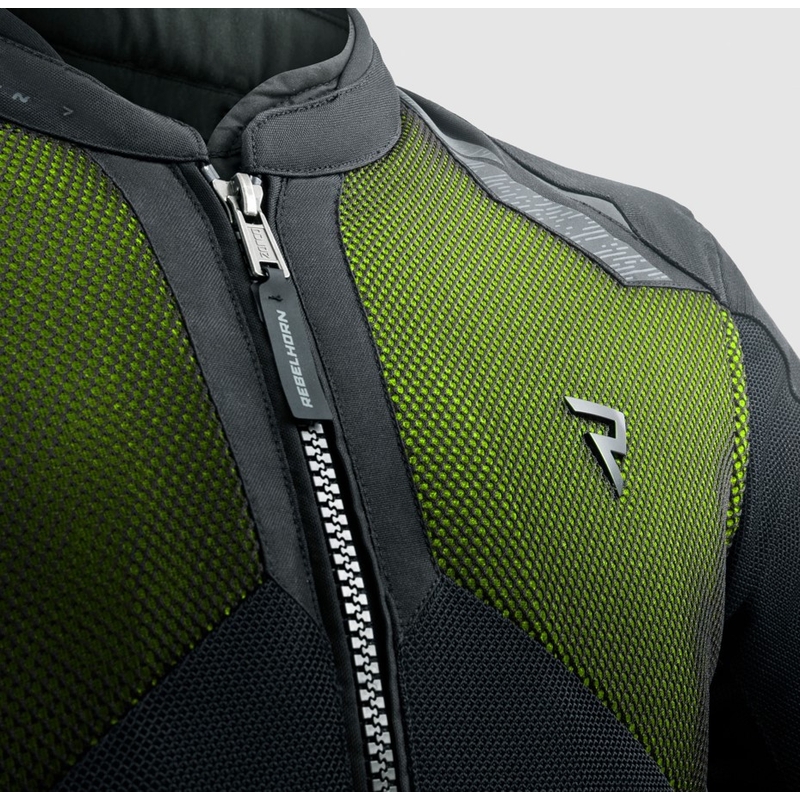 Мотоциклетно яке Rebelhorn Jax black-fluo yellow