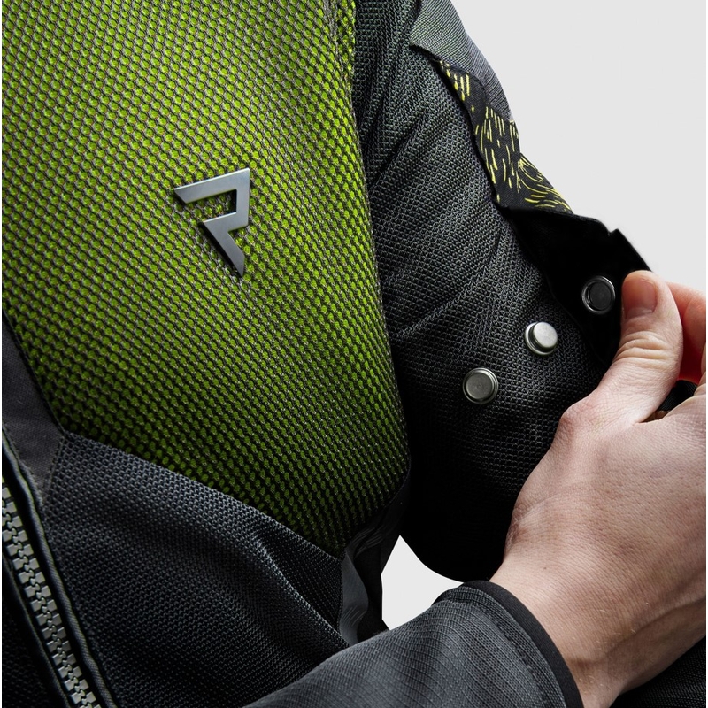 Мотоциклетно яке Rebelhorn Jax black-fluo yellow