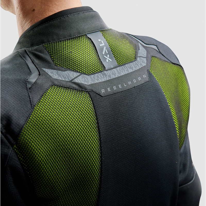 Мотоциклетно яке Rebelhorn Jax black-fluo yellow