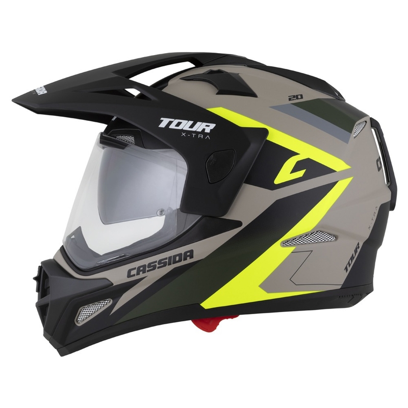 Ендуро каска Cassida Tour 2.0 X-tra matt sand-fluo yellow-green-black