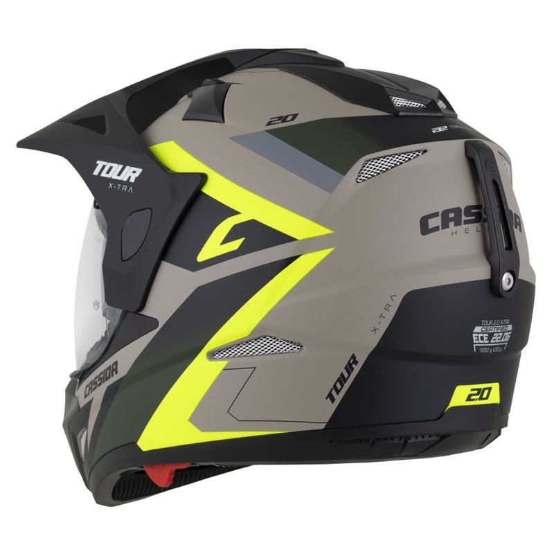 Ендуро каска Cassida Tour 2.0 X-tra matt sand-fluo yellow-green-black