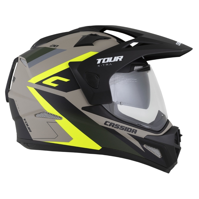 Ендуро каска Cassida Tour 2.0 X-tra matt sand-fluo yellow-green-black