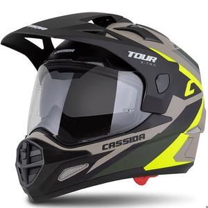 Ендуро каска Cassida Tour 2.0 X-tra matt sand-fluo yellow-green-black