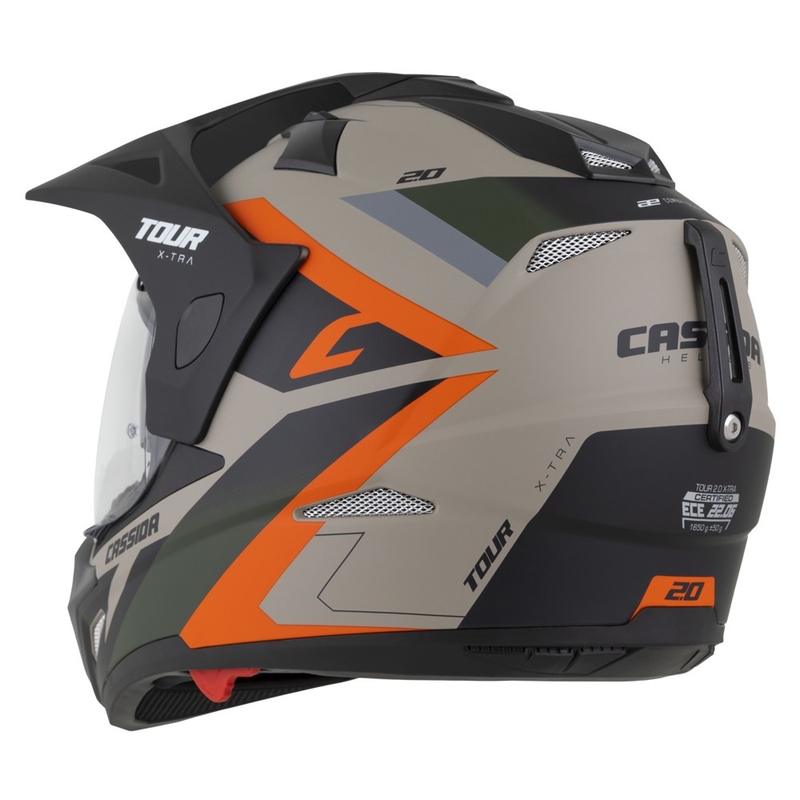 Ендуро каска Cassida Tour 2.0 X-tra matt sand-orange-green-black