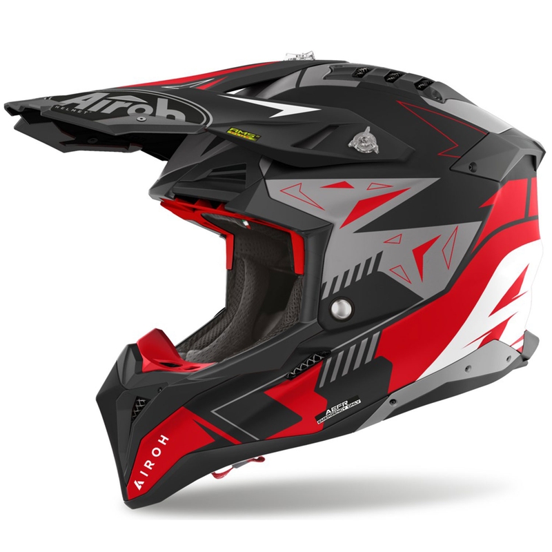Мотокрос каска Airoh Aviator 3 Spin червена матова