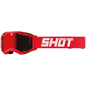 Очила за мотокрос Shot Assault 2.0 Твърдо червени с иридиев плексиглас