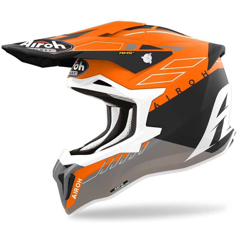 Мотокрос каска Airoh Strycker Skin оранжева матова разпродажба