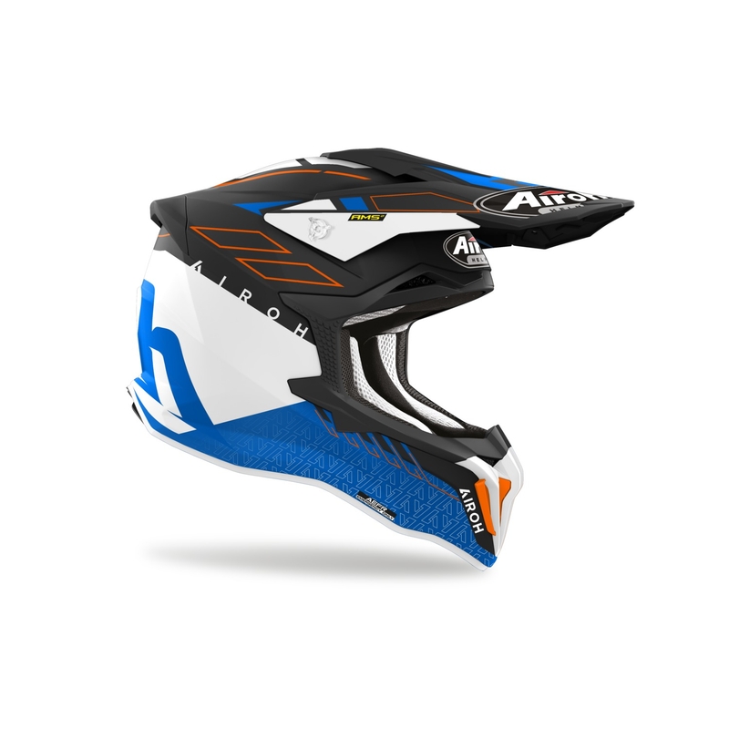Мотокрос каска Airoh Strycker Skin синя матова разпродажба