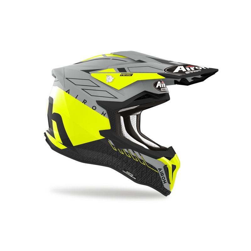 Мотокрос каска Airoh Strycker Skin жълта матова разпродажба