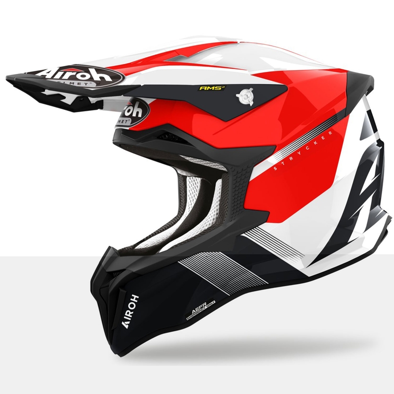 Мотокрос каска Airoh Strycker Blazer червена разпродажба