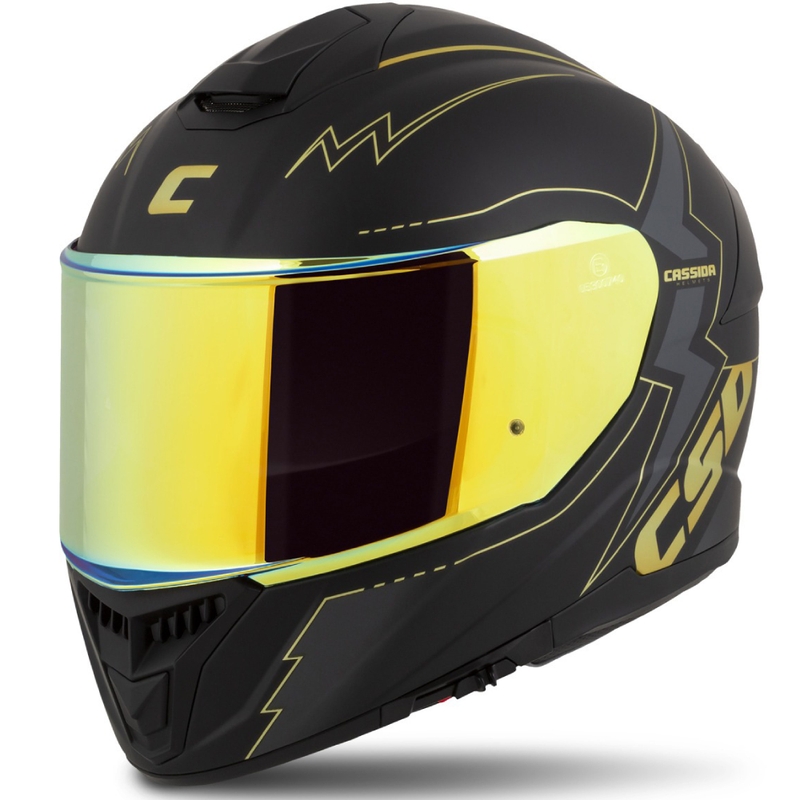 Каска за мотоциклет Cassida Integral GT 2.1 Flash black-gold-grey