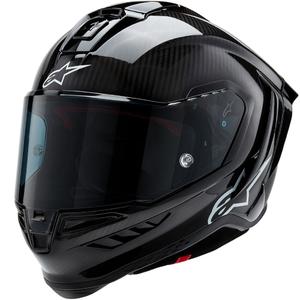 Мотоциклетна каска с пълно лице Alpinestars Supertech R-10 Solid 2024, въглеродно черно