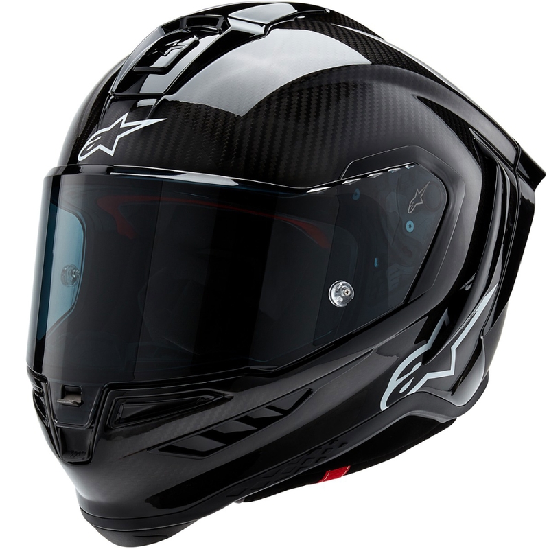 Мотоциклетна каска с пълно лице Alpinestars Supertech R-10 Solid въглеродно черно
