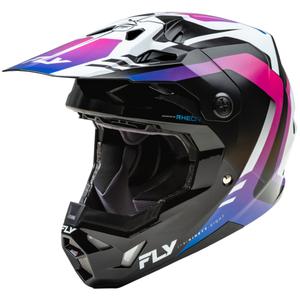 Мотокрос каска FLY Racing Formula CP бяло-черно-лилаво