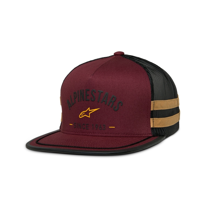 Шапка Alpinestars Backline Trucker brick red-black-gold