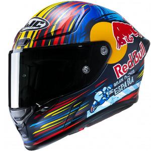Интегрална мотоциклетна каска HJC RPHA 1 Redbull Jerez GP MC21SF червено-жълто-синя