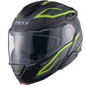 Обръщаща се мотоциклетна каска Nexx X.Lifetour PRO Mile матово сиво-флуорово жълто